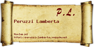 Peruzzi Lamberta névjegykártya